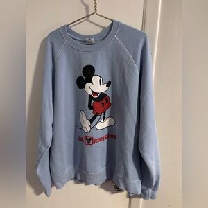 Disney Mickey Mouse Blue Crewneck Sweatshirt XL Walt Disney World Pullover
(316)